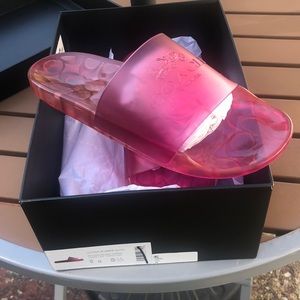 I am selling pink coach sandals in a size 9.